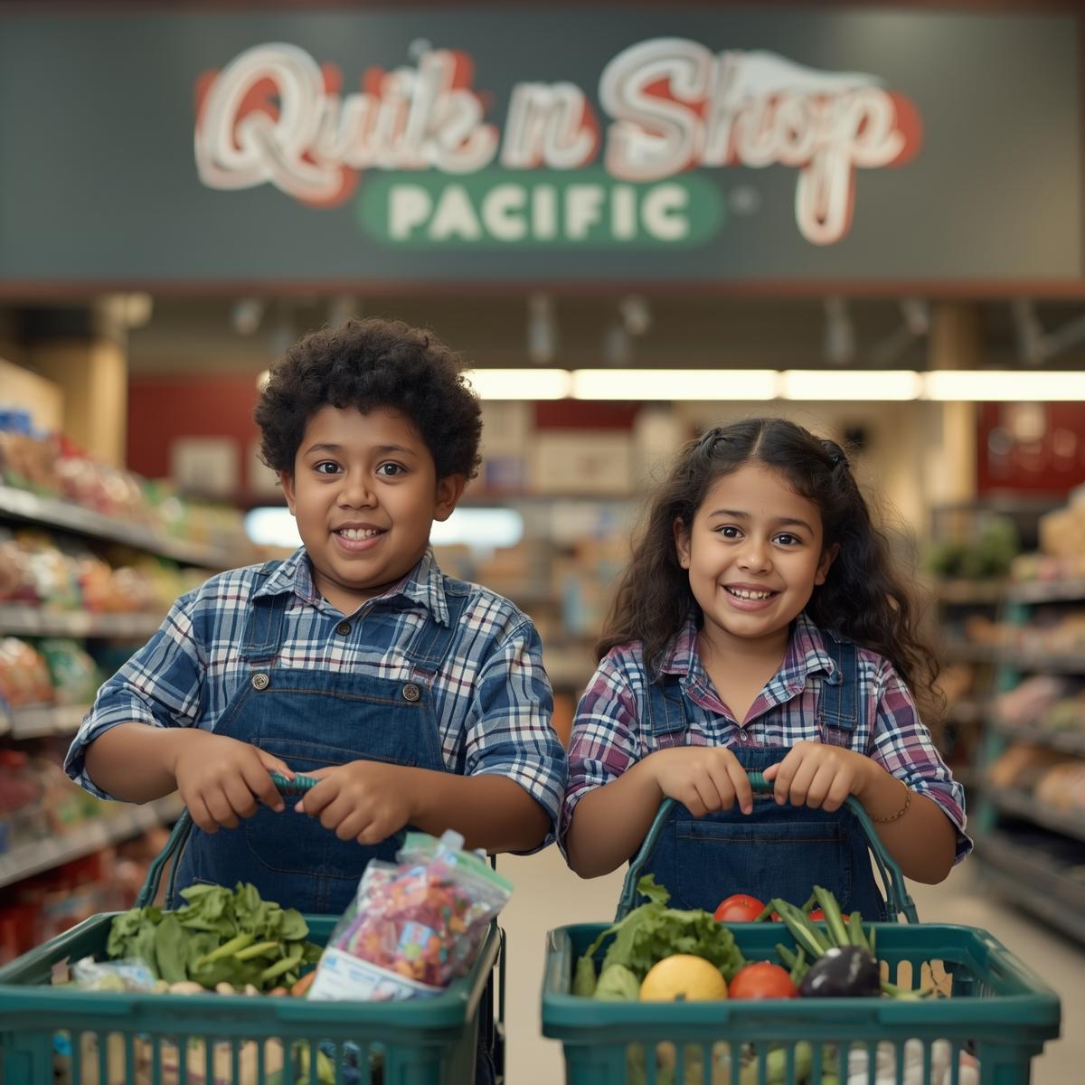 quik n shop - two children